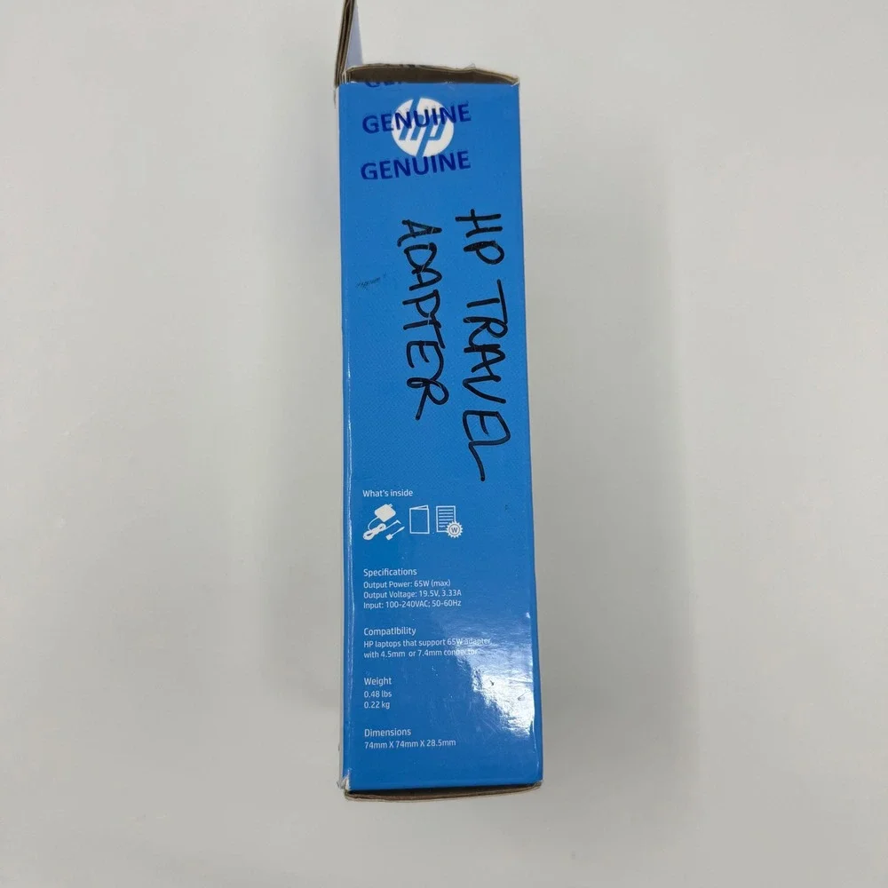 Open Box Genuine HP 19.5V 3.33A 65W Travel AC Adapter‎
